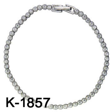 Fashion 925 Sterling Silver Micro Pave CZ Bracelet (K-1857. JPG)